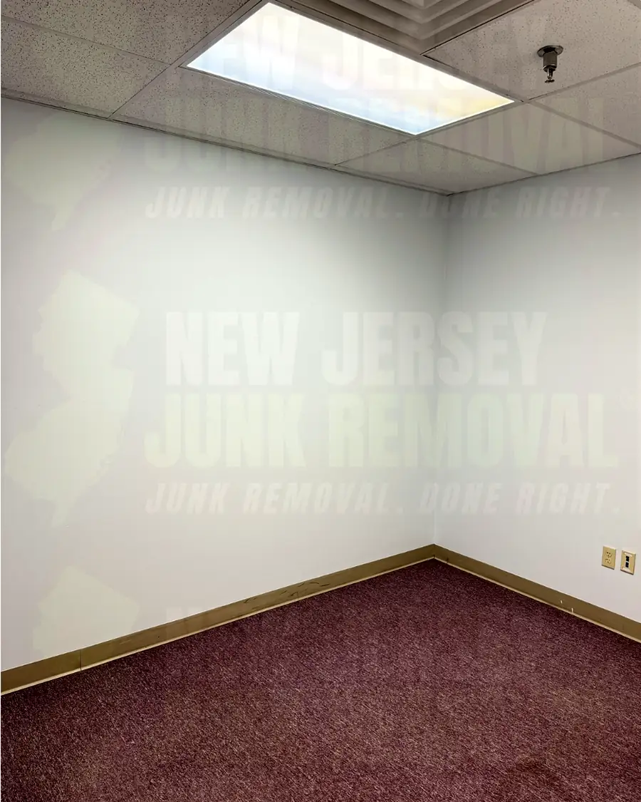 After: the same office room empty