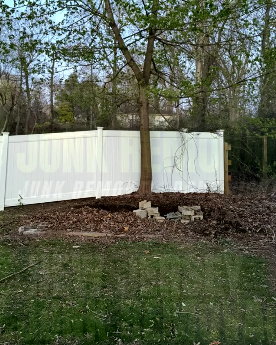 After: the same yard with the shed gone